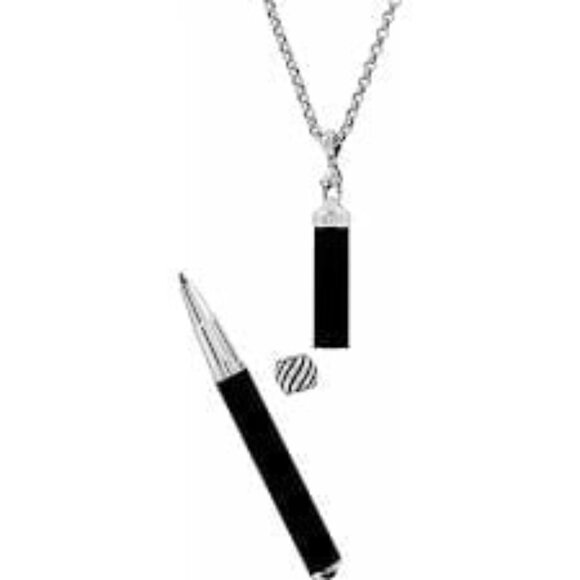 Brighton Pen Pal Charm Necklace   Removable Charm and Pen   Black - Picture 1 of 4